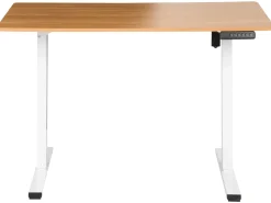 Scrivania elettrica regolabile in altezza TAVARES Marrone chiaro/Bianco 120 cm 60 cm