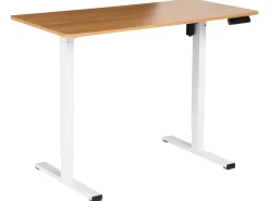 Scrivania elettrica regolabile in altezza TAVARES Marrone chiaro/Bianco 120 cm 60 cm