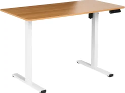 Scrivania elettrica regolabile in altezza TAVARES Marrone chiaro/Bianco 120 cm 60 cm