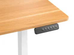 Scrivania elettrica regolabile in altezza TAVARES Marrone chiaro/Bianco 120 cm 60 cm