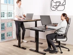 Scrivania elettrica regolabile in altezza DESTINES Nero 180 cm 80 cm
