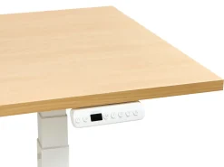 Scrivania elettrica regolabile in altezza DESTINES Marrone chiaro/Bianco 180 cm 72 cm