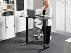 Scrivania elettrica regolabile in altezza TAVARES Nero 120 cm 60 cm
