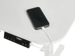 Scrivania elettrica regolabile in altezza WILBANKS Bianco 120 cm 60 cm con porta USB