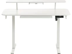 Scrivania elettrica regolabile in altezza WILBANKS Bianco 120 cm 60 cm con porta USB