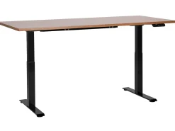 Scrivania elettrica regolabile in altezza DESTINES Marrone/Nero 180 cm 80 cm