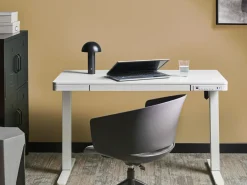Scrivania elettrica regolabile in altezza PENLY Bianco 120 cm 60 cm con porta USB