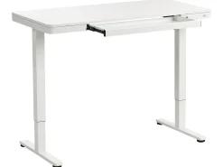 Scrivania elettrica regolabile in altezza PENLY Bianco 120 cm 60 cm con porta USB