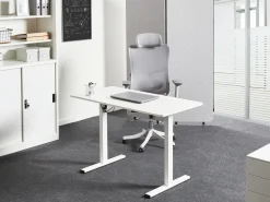 Scrivania elettrica regolabile in altezza TAVARES Bianco 120 cm 60 cm