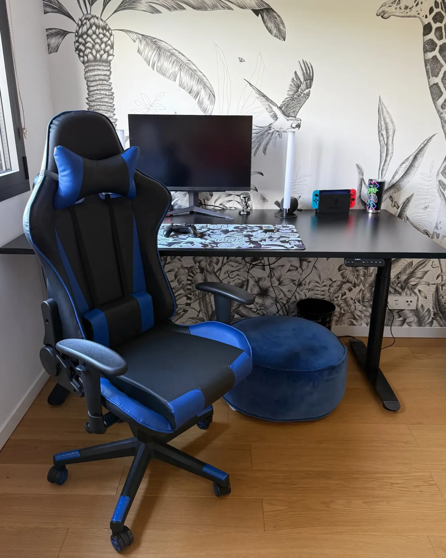 Scrivania elettrica regolabile in altezza DESTINAS Nero 180 cm 80 cm