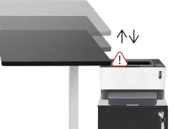 Scrivania elettrica regolabile in altezza DESTINAS Marrone chiaro/Bianco 180 cm 72 cm