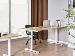 Scrivania elettrica regolabile in altezza DESTINAS Marrone chiaro/Bianco 180 cm 72 cm