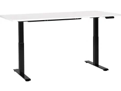 Scrivania elettrica regolabile in altezza DESTINES Bianco/Nero 180 cm 80 cm