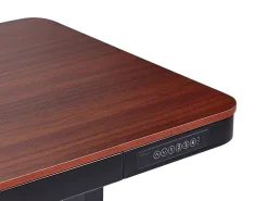 Scrivania elettrica regolabile in altezza KENLY Marrone scuro 120 cm 60 cm con porta USB