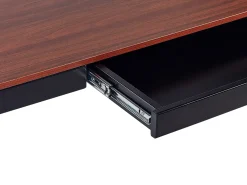 Scrivania elettrica regolabile in altezza KENLY Marrone scuro 120 cm 60 cm con porta USB