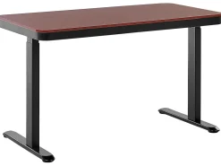 Scrivania elettrica regolabile in altezza KENLY Marrone scuro 120 cm 60 cm con porta USB