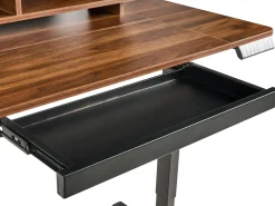 Scrivania elettrica regolabile in altezza LUCAMA Marrone/Nero 120 cm 60 cm con porta USB