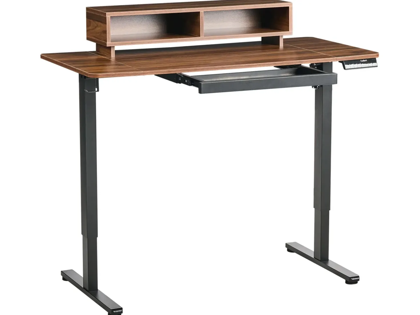 Scrivania elettrica regolabile in altezza LUCAMA Marrone/Nero 120 cm 60 cm con porta USB