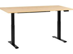 Scrivania elettrica regolabile in altezza DESTINES Nero/Marrone chiaro 180 cm 72 cm