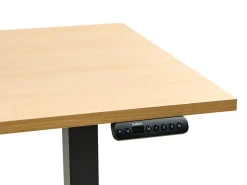 Scrivania elettrica regolabile in altezza DESTINES Nero/Marrone chiaro 180 cm 72 cm
