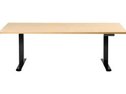 Scrivania elettrica regolabile in altezza DESTINES Nero/Marrone chiaro 180 cm 72 cm