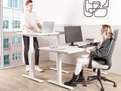 Scrivania elettrica regolabile in altezza DESTINES Bianco 180 cm 80 cm