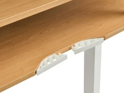 Scrivania elettrica regolabile in altezza WILBANKS Marrone chiaro/Bianco 120 cm 60 cm con porta USB