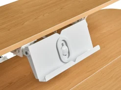 Scrivania elettrica regolabile in altezza WILBANKS Marrone chiaro/Bianco 120 cm 60 cm con porta USB
