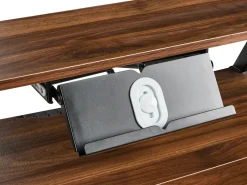 Scrivania elettrica regolabile in altezza WILBANKS Marrone/Nero 120 cm 60 cm con porta USB