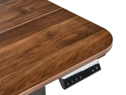 Scrivania elettrica regolabile in altezza WILBANKS Marrone/Nero 120 cm 60 cm con porta USB