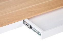 Scrivania elettrica regolabile in altezza KENLY Marrone/Bianco 120 cm 60 cm con porta USB