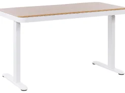 Scrivania elettrica regolabile in altezza KENLY Marrone/Bianco 120 cm 60 cm con porta USB