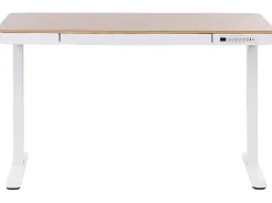 Scrivania elettrica regolabile in altezza KENLY Marrone/Bianco 120 cm 60 cm con porta USB