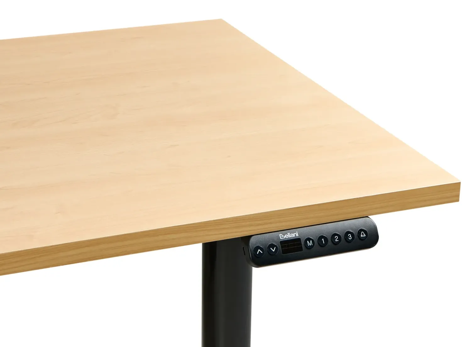 Scrivania elettrica regolabile in altezza DESTINAS Nero/Marrone chiaro 180 cm 72 cm
