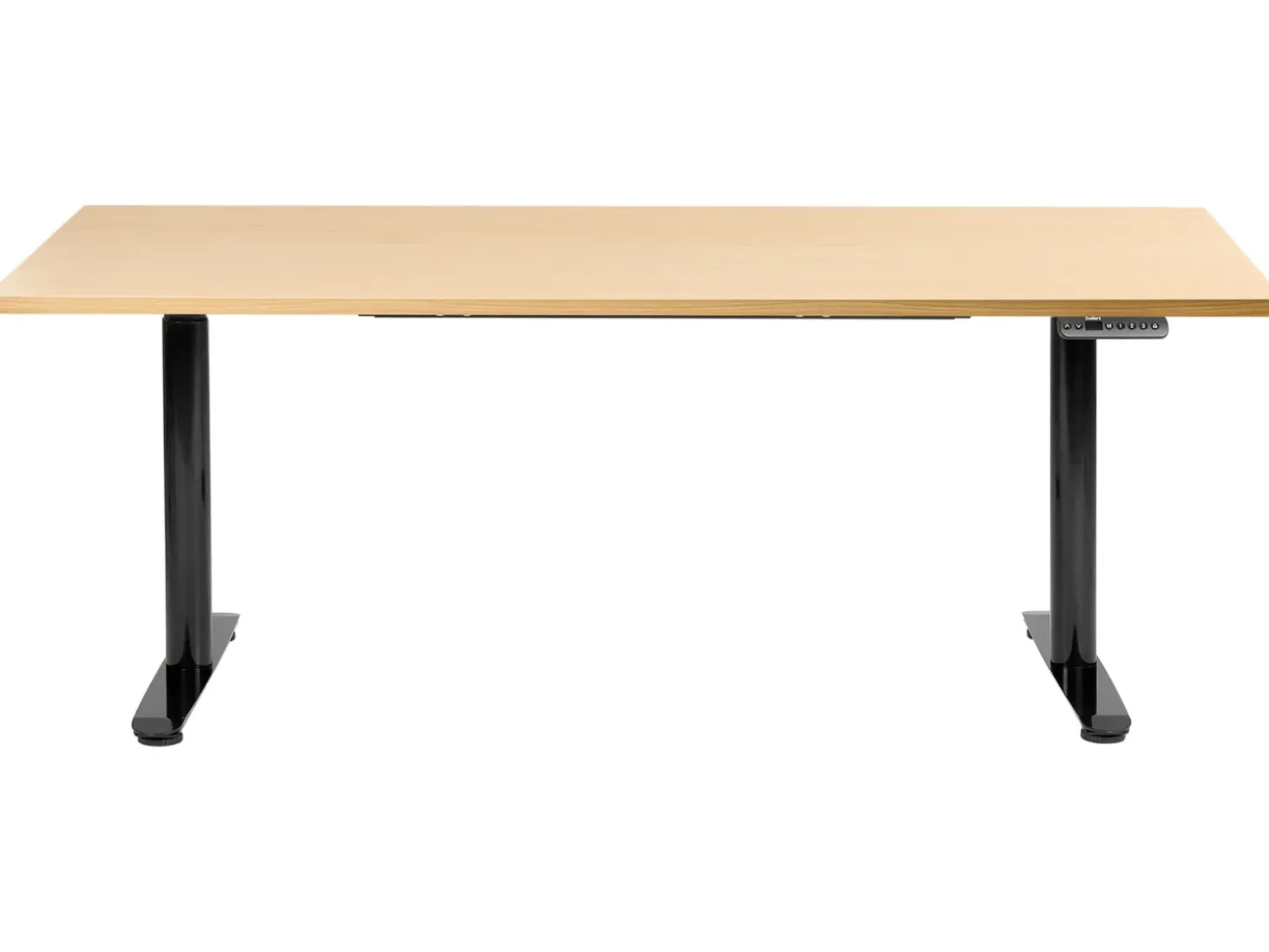 Scrivania elettrica regolabile in altezza DESTINAS Nero/Marrone chiaro 180 cm 72 cm