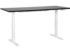 Scrivania elettrica regolabile in altezza DESTINES Nero/Bianco 180 cm 80 cm