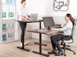 Scrivania elettrica regolabile in altezza DESTINAS Marrone/Nero 180 cm 80 cm