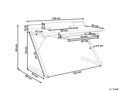 Scrivania FOCUS Bianco 120 cm 60 cm con Cassetti