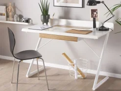 Scrivania FOCUS Bianco 120 cm 60 cm con Cassetti