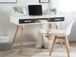 Scrivania FRISCO Grigio 120 cm 45 cm con Cassetti