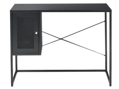 Scrivania HARJO Nero 100 cm 50 cm con contenitore