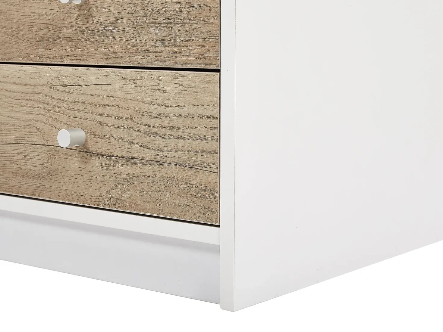 Scrivania HEBER Marrone/Bianco 140 cm 60 cm con Cassetti