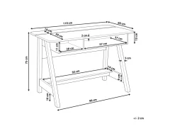 Scrivania JACKSON Bianco 110 cm 60 cm