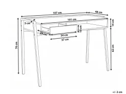 Scrivania KOFOTEN Bianco 107 cm 48 cm