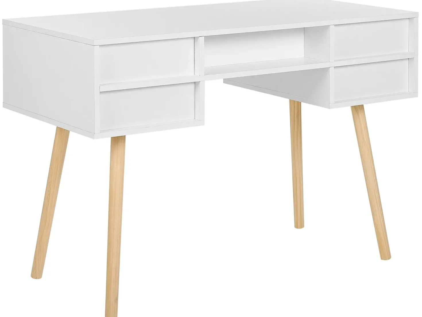 Scrivania LEVIN Bianco 110 cm 55 cm con Cassetti