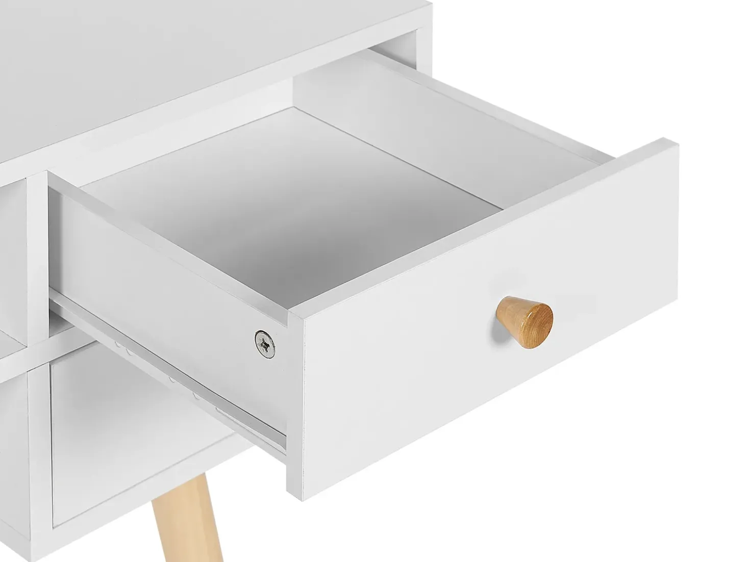 Scrivania LEVIN Bianco 110 cm 55 cm con Cassetti