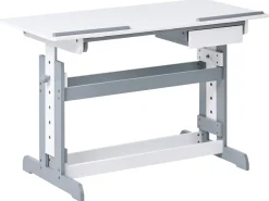 Scrivania manuale regolabile in altezza NANNUP Bianco 110 cm 53 cm