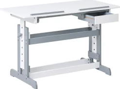 Scrivania manuale regolabile in altezza NANNUP Bianco 110 cm 53 cm