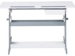 Scrivania manuale regolabile in altezza NANNUP Bianco 110 cm 53 cm