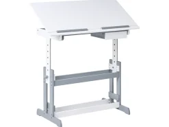 Scrivania manuale regolabile in altezza NANNUP Bianco 110 cm 53 cm